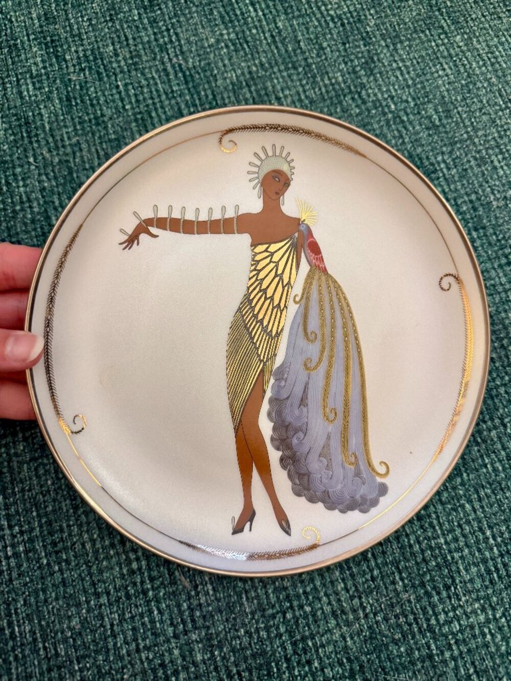 House of Erté 'Diva II' Franklin Mint Limited Edition Display Plate